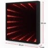 لوحة حائط Infinity LED كريستال احمر | ديكور حائطي مودرن – 50×60 سم
