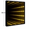 لوحة حائط Infinity LED كريستال أصفر بتأثير مرآة لا نهائي 50×60 سم